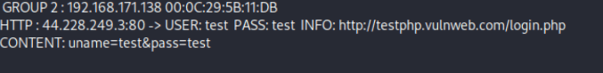 Intercepted password