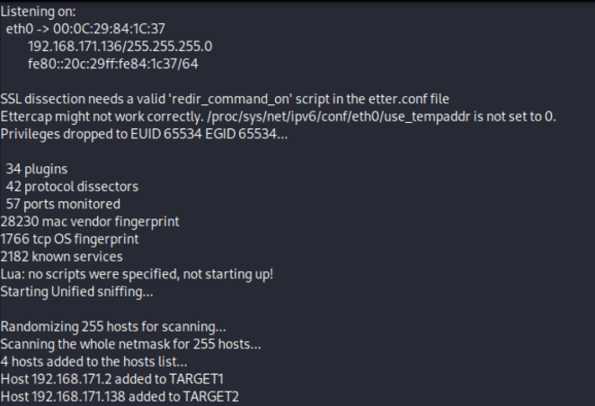 Sniffing network