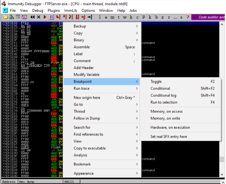 Adding breakpoint