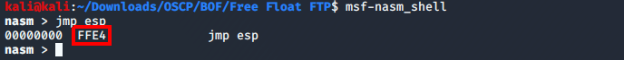 Finding JMP ESP