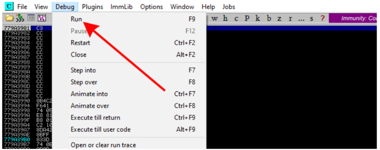 Running debugger