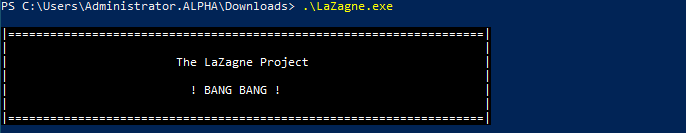 Executing LaZagne