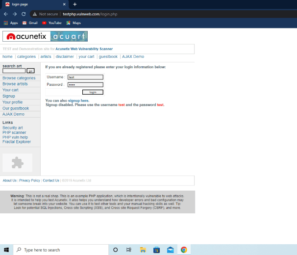 Intercepting password